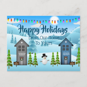 Personalised "From Our Home To Yours" Holiday Postcard