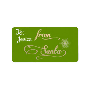 Personalised From Santa Christmas Label