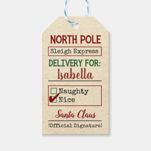 Personalised From Santa Gift Tag