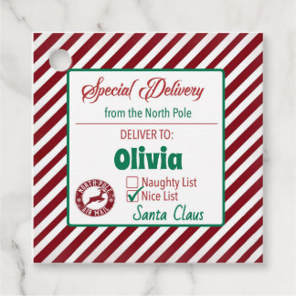 Personalised from Santa Gift Tags for Kids