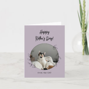 Personalised From the Cat Happy Mother's Day Card