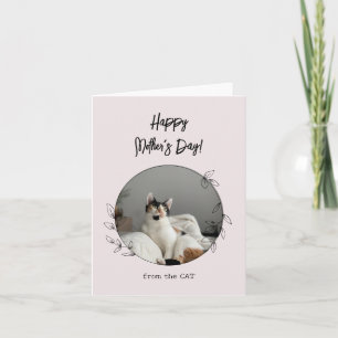 Personalised From the Cat Happy Mother's Day Rose Card