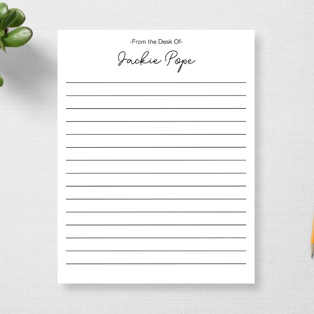 Personalised From the Desk Of 1st Anniversary Gift Notepad (Creator Uploaded)