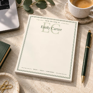 Personalised From The Desk Of Initials Name Notepad