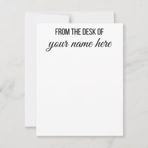 Personalised From the Desk of Notecards