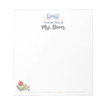 Personalised From the Desk of Teacher Notepad