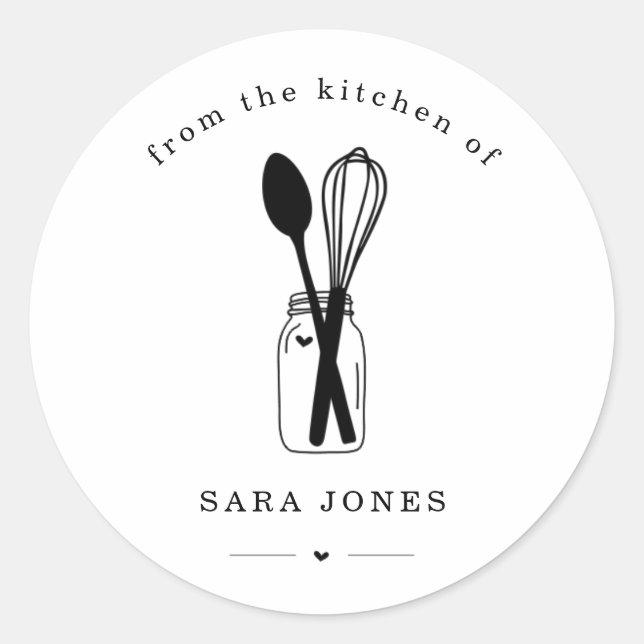 Personalised From the Kitchen of Sticker (Front)