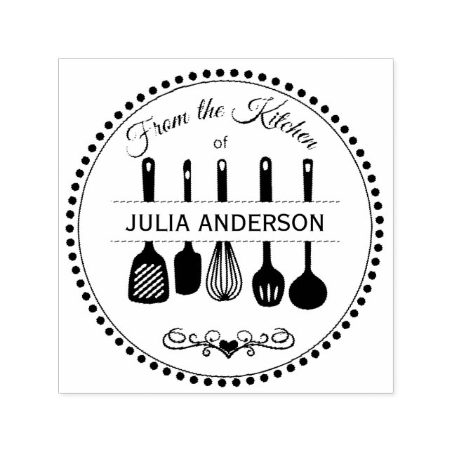 Personalised From the Kitchen Self-inking Stamp (Design)