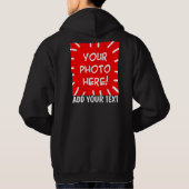Personalised front and back photo and text hoodie (Back)