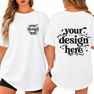 Personalised Front & Back Design Custom Logo T-Shirt