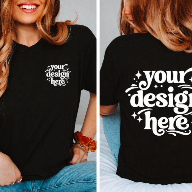 Personalised Front & Back Design Custom Logo  T-Shirt (Creator Uploaded)