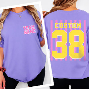 Personalised Front Back sport Team  T-Shirt