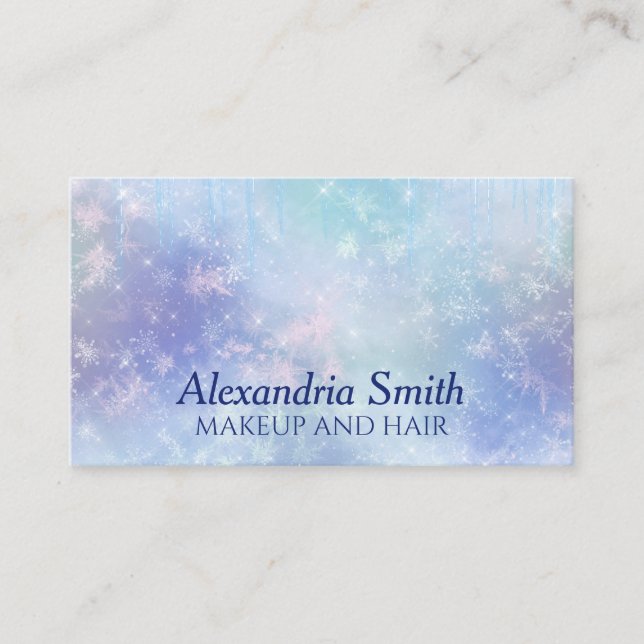 Personalised Frozen Icicles Business Card (Front)