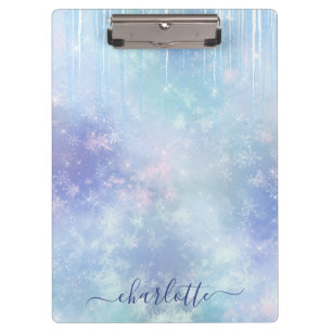 Personalised Frozen Icicles Clipboard