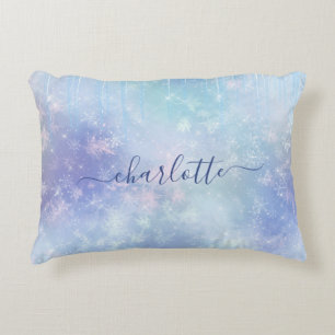 Personalised Frozen Icicles Decorative Cushion