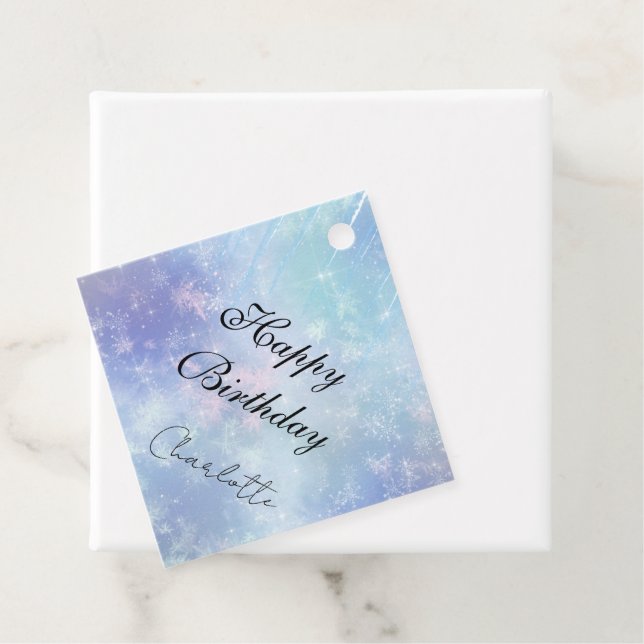 Personalised Frozen Icicles Favour Tags (In Situ)