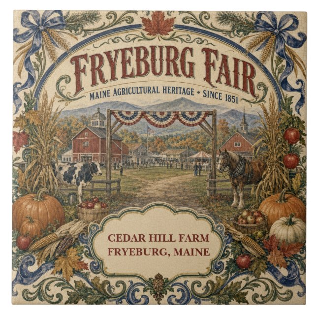 Personalised Fryeburg Fair Since 1851 Maine Tile (Front)