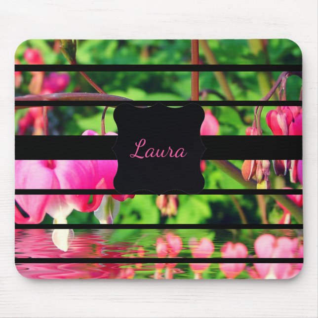 Personalised Fuchsia design Mouse Pad (Front)
