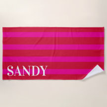 Personalised fuchsia pink stripes