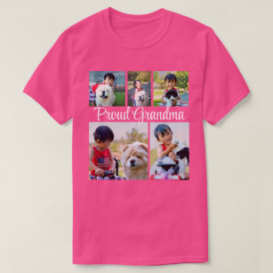 Personalised Full Colour 5 Photo Picture Collage T-Shirt