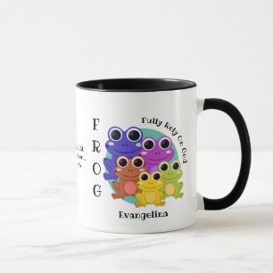 Personalised FULLY RELY ON GOD Christian FROG Mug