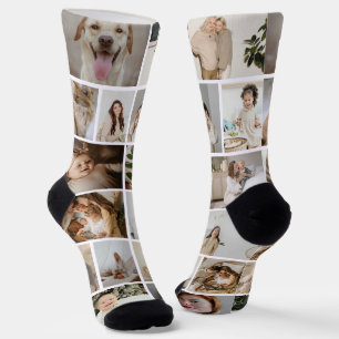 Personalised Fun 16 Photo Template Socks
