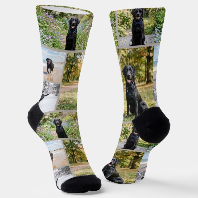 Personalised Fun 5 Photo Template Socks (Angled)