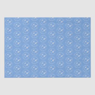 Personalised Fun Aeroplanes on Blue Kids Birthday Tissue Paper