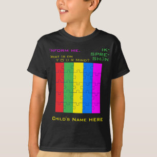Personalised Fun and Colourful Autism Expression T-Shirt