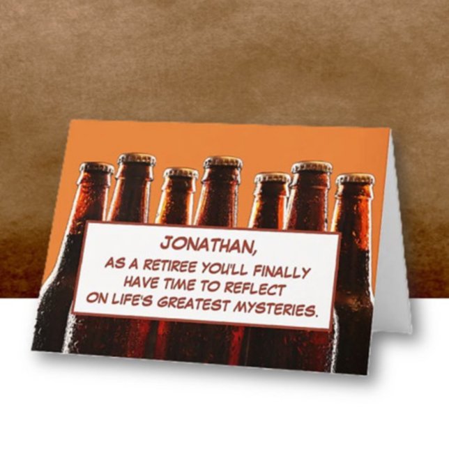 Personalised! Fun Beer Theme Retirement Card (Creator Uploaded)
