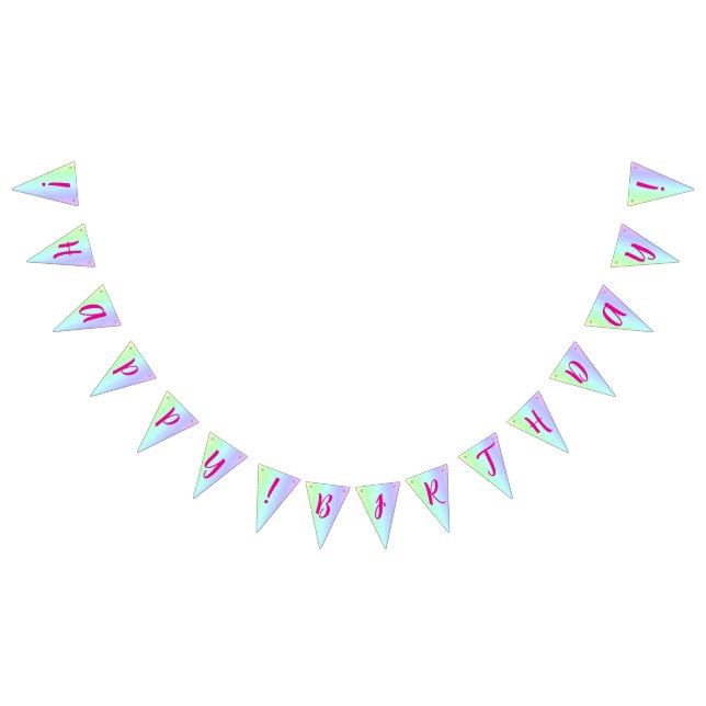 Personalised Fun, Colourful Rainbow Happy Birthday Bunting (All)