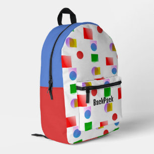 Personalised Fun Colours Inspirational Kids School Printed Backpack