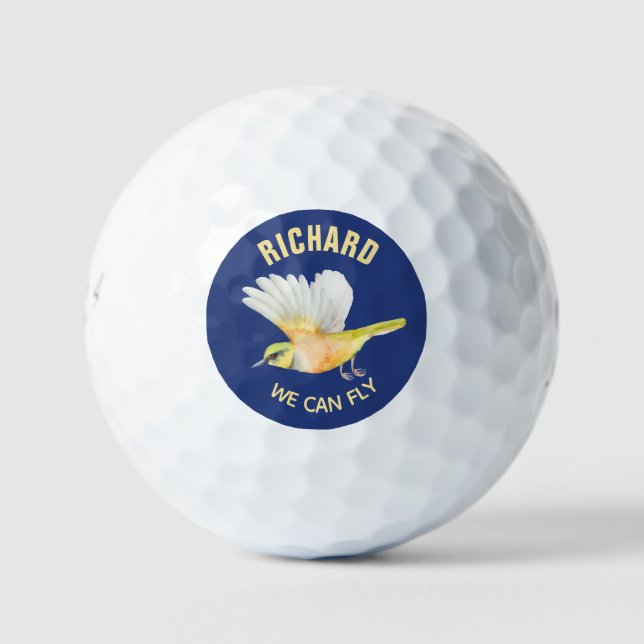 Personalised Fun Custom Message Name  Golf Balls (Front)