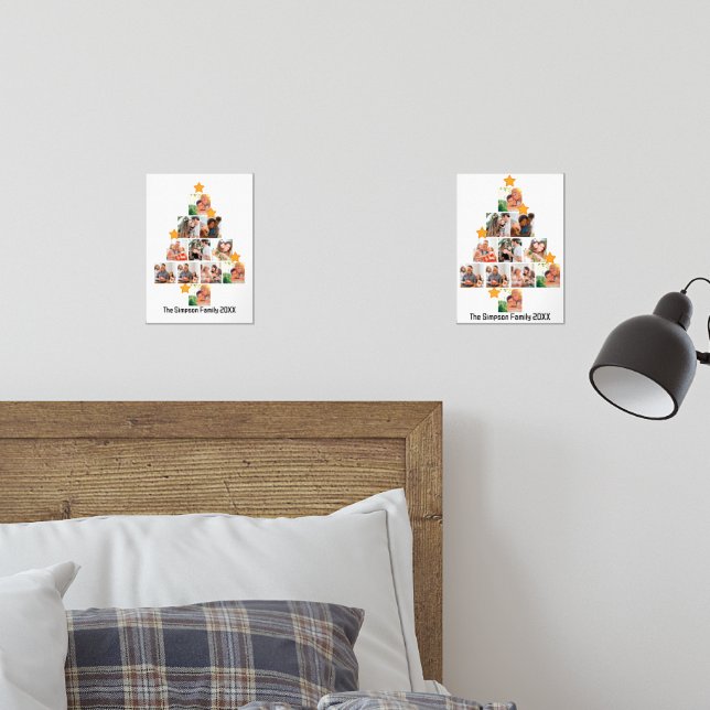 Personalised Fun Family Christmas 11 Photo Collage (Bedroom)