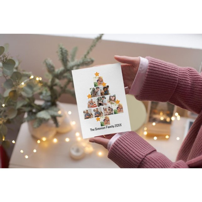 Personalised Fun Family Christmas 11 Photo Collage Holiday Card (Creator Uploaded)