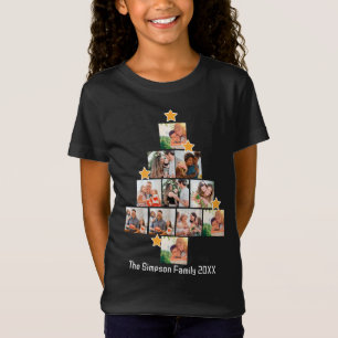 Personalised Fun Family Christmas 11 Photo Collage T-Shirt