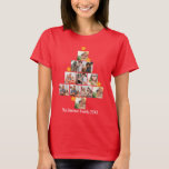 Personalised Fun Family Christmas 11 Photo Collage T-Shirt<br><div class="desc">Personalised Fun Family Christmas 11 Photo Collage. Personalise this unique Christmas design template with 11 photos and family name. Perfect gift idea for the holiday season like Christmas in July and Christmas holiday in general.</div>