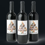 Personalised Fun Family Christmas 11 Photo Collage Wine Label<br><div class="desc">Personalised Fun Family Christmas 11 Photo Collage. Personalise this unique Christmas design template with 11 photos and family name. Perfect gift idea for the holiday season like Christmas in July and Christmas holiday in general.</div>