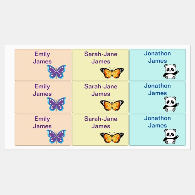 Personalised Fun Kids Label (Sheet)