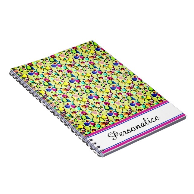 Personalised Fun paisley Notebook (Right Side)