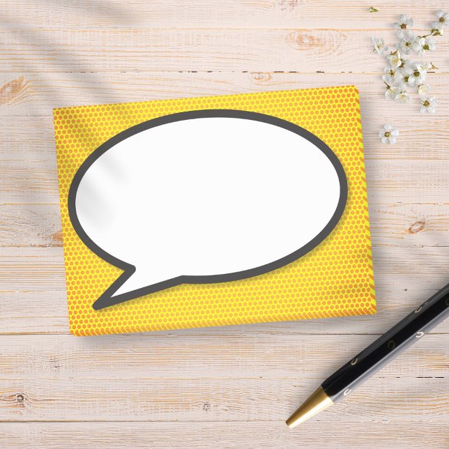 Personalised Fun Simple Comic Book Speech Bubble Post-it Notes (Creator Uploaded)