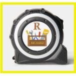 Personalised Fun Toolbox Monogram Name<br><div class="desc">What better to encourage and inspire that special dad in your life, then with this cool tape measure with a tool set and personalised with his name and monogram. Makes a great (and functional) gift for many occasions -- from Father's Day to Christmas to Birthdays -- and all in between....</div>