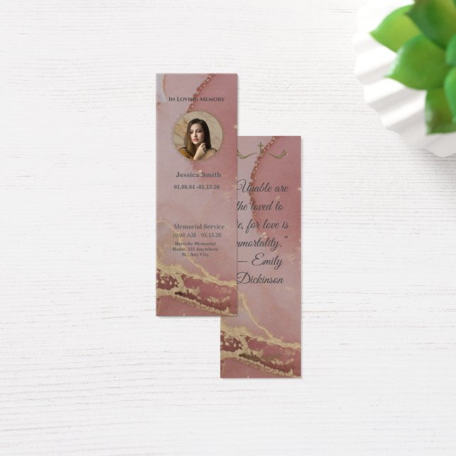 Personalised Funeral Memorial Sympathy Celebration (Desk)