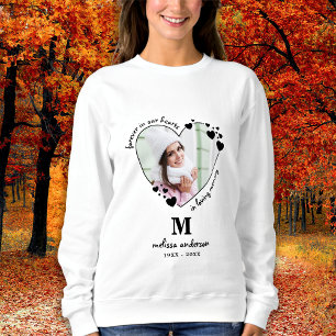 Personalised Funeral Photo Loving Memory Memoria   Sweatshirt