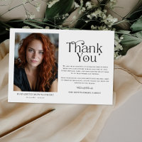 Personalised Funeral Thank You Photo Card