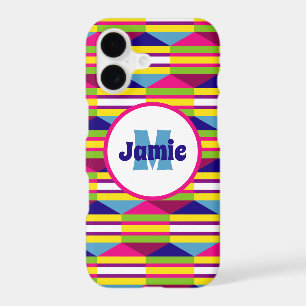Personalised Funky Stripes, Triangles Pattern