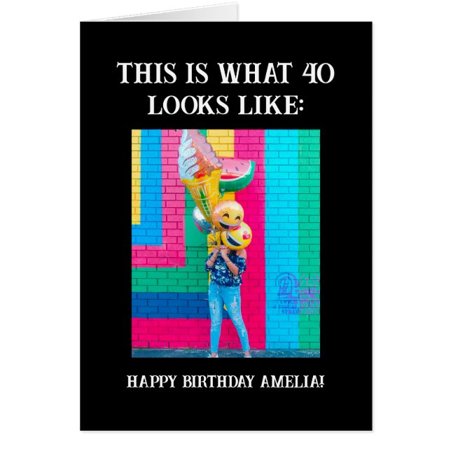 Personalised Funny 40th Milestone Birthday (Front)