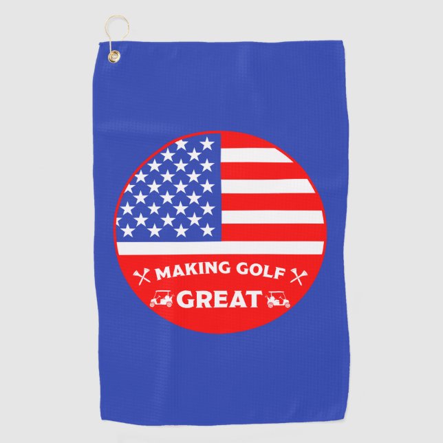 Personalised Funny American Golf Player Towel (Front)