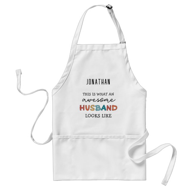 Personalised Funny Awesome Husband Gifts  Standard Apron (Front)