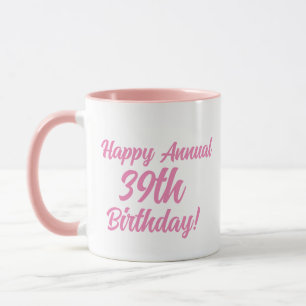 Personalised Funny Birthday Mug, Customisable Age  Mug